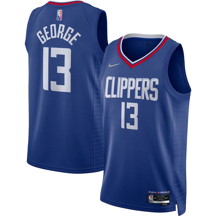 Men Los Angeles Clippers 13 Paul George Nike Royal Diamond Swingman NBA Jersey